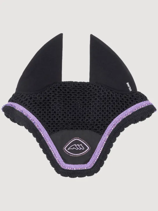 Equiline Fliegenhaube EQGloc Schwarz/Lila