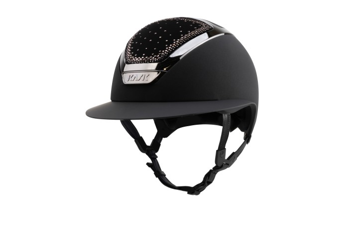 Kask Star Lady Chrome Black Crystals In Out Vintage Rose