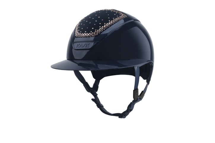 Kask Star Lady Pure Shine Navy Crystals In Out Vintage Rose 57