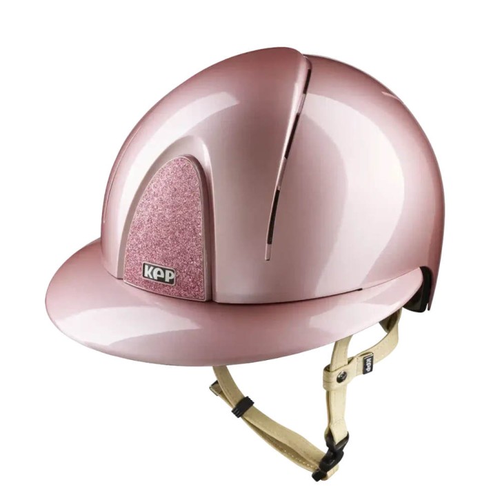 KEP Reithelm Smart Nova Polo pink polish / cream Kinnriemen