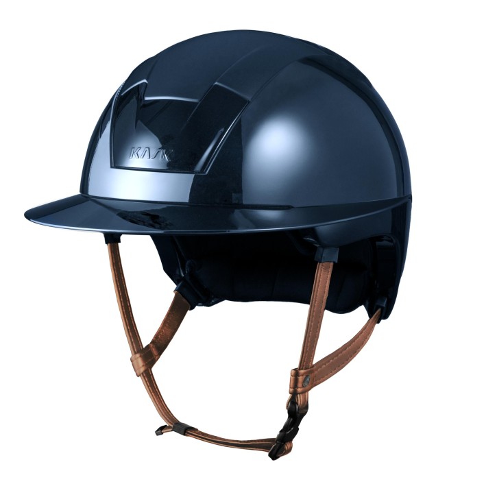 KASK Reithelm KOOKI LADY m. Inlay Glänzend Navy Kinnriemen Beige