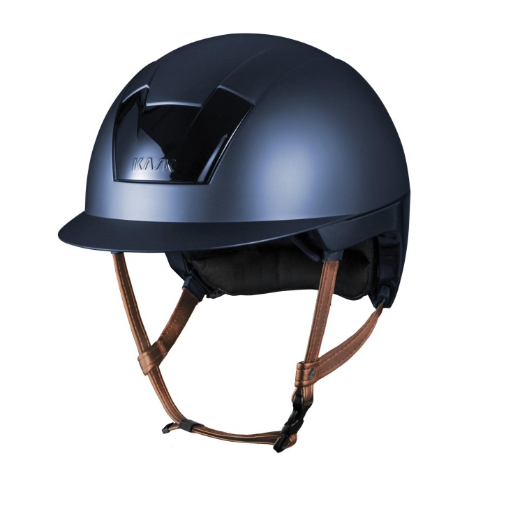 KASK Reithelm KOOKI m. Inlay Matt Navy Kinnriemen Beige