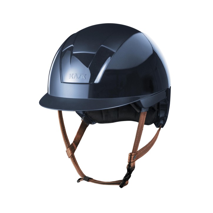 KASK Reithelm KOOKI m. Inlay Glänzend Navy Kinnriemen Beige