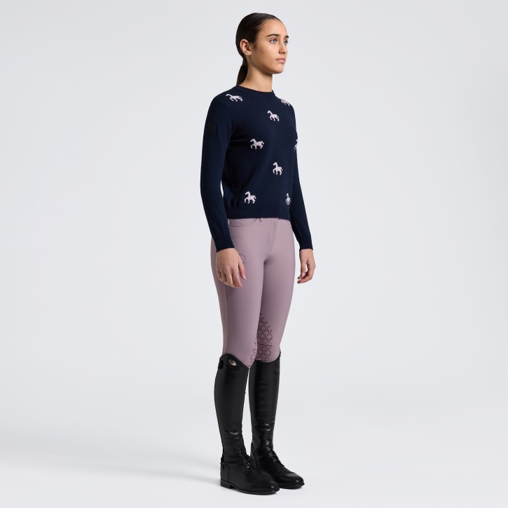 Cavalleria Toscana Cashmere Blend Pullover für Mädchen navy
