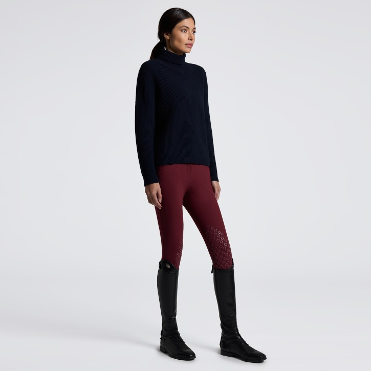 Cavalleria Toscana Rollkragen Pullover Wolle Damen Navy