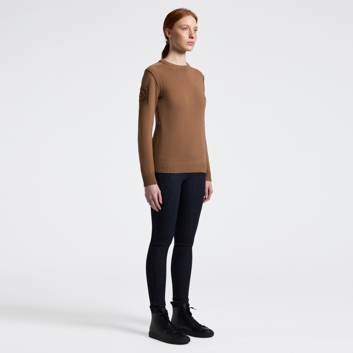 Cavalleria Toscana Pullover Wolle Damen Camel