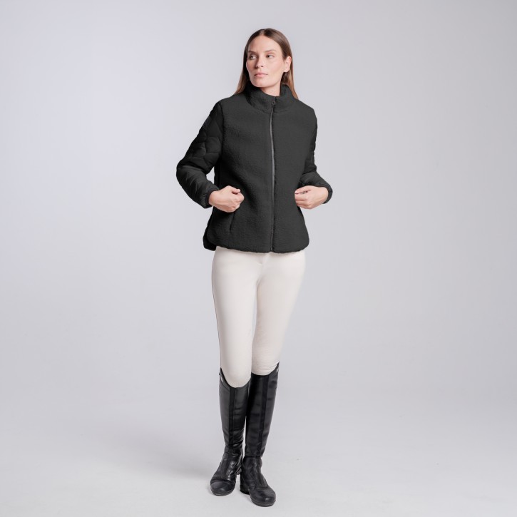 Cavalleria Toscana Damen Teddyfleece-Jacke Schwarz