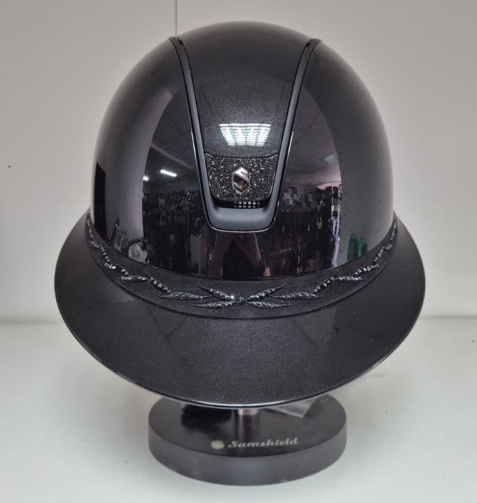 Samshield Miss Shadowglossy 2.0 schwarz Konfig. Front Flower Swarovski und Blazon Crystal Fabric