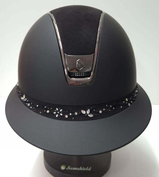 Samshield Miss Shield Shadowmatt 2.0 schwarz Konfiguration Front Band flower swarovski Jewelry Alc. Top
