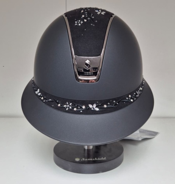 Samshield Miss Shadowmatt 2.0 schwarz Konfiguration Top und Frontal Band Flower Swarovski Jewelry