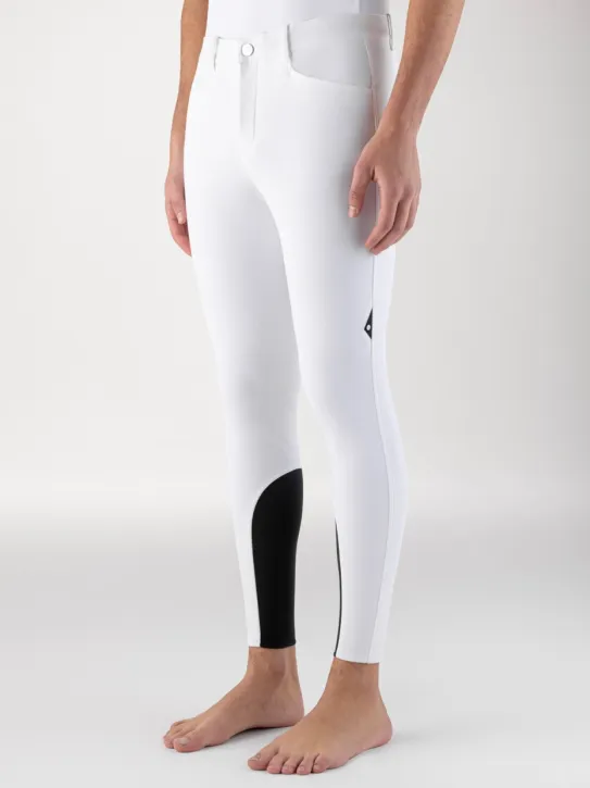 Equiline Herren Reithose Kniegrip Albertk Weiss