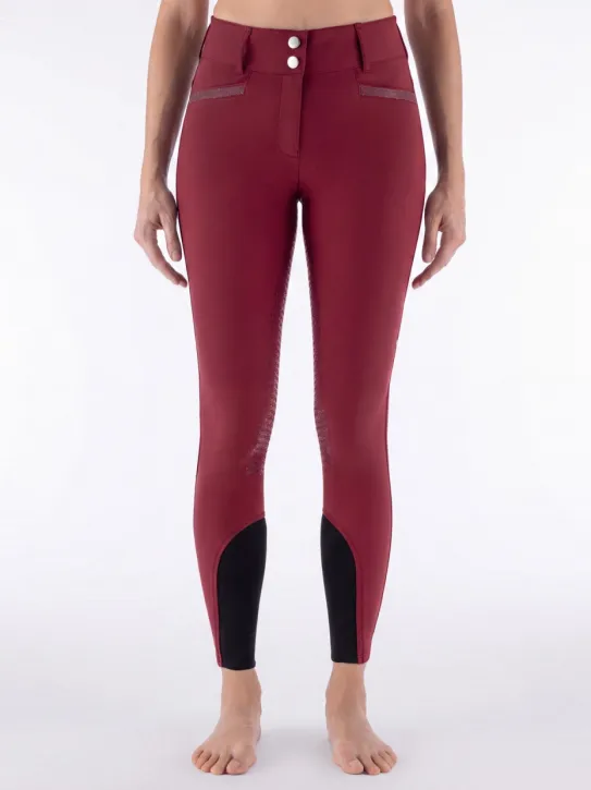 Equiline Damen Vollgrip Reithose Highwaist Eqcrystalef Alpine Plum