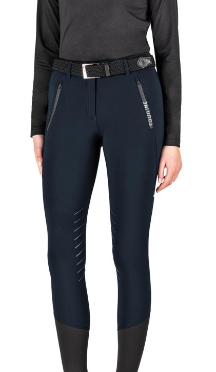 Equiline Damen Kniegrip Winter Reithose CHASSISK Blau