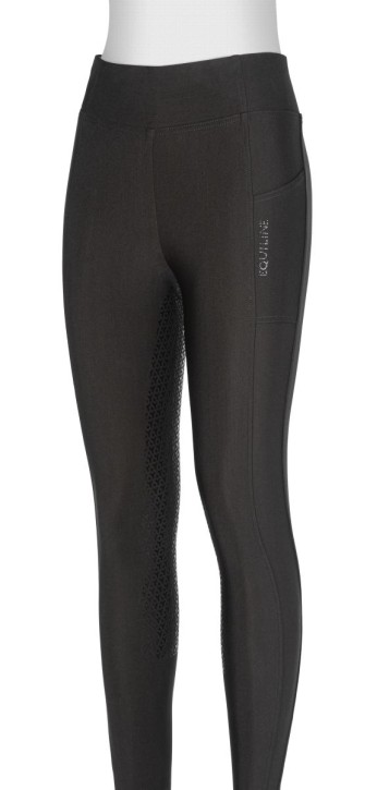 Equiline Damenleggings Gellef Fullgrip mit hohem Bund schwarz M