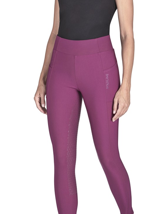 Equiline Damenleggings Gellef Fullgrip wood violet S