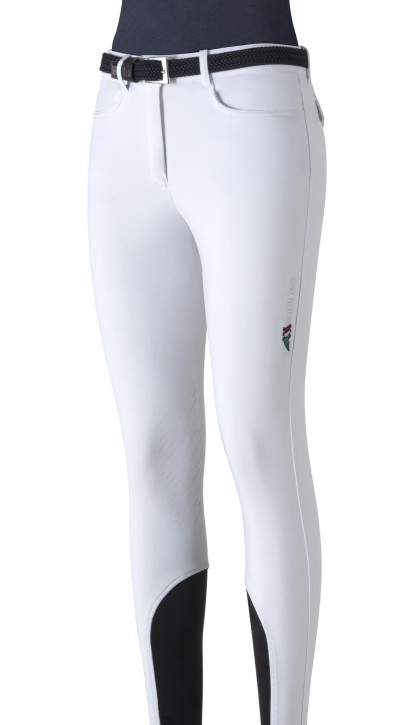 Equiline Damenreithose Kniegrip Corner weiß