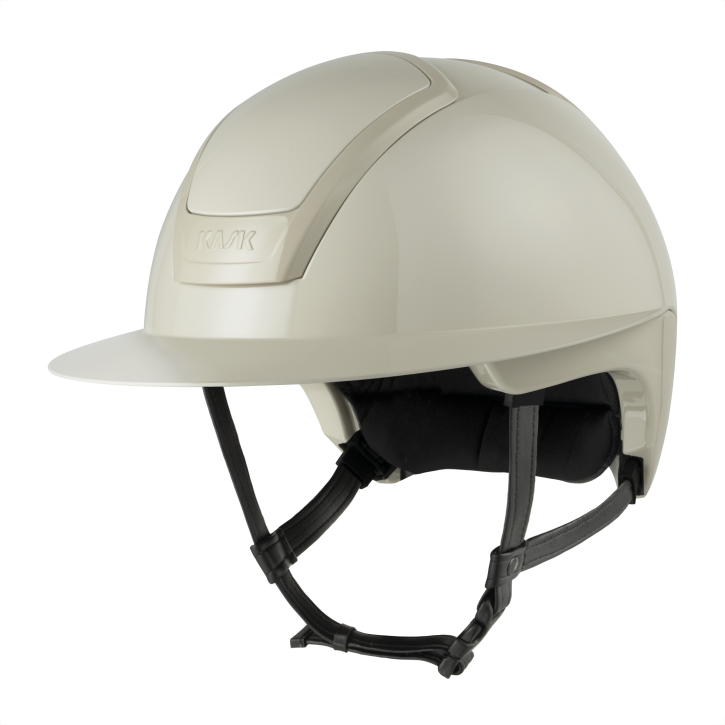 KASK Reithelm NEMESI Wide Peak - Silk Beige Shine