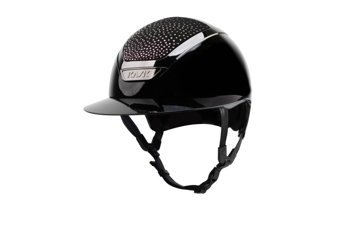 Kask Star Lady Pure Shine Black Crystals Waterfence Vintage Rose 56