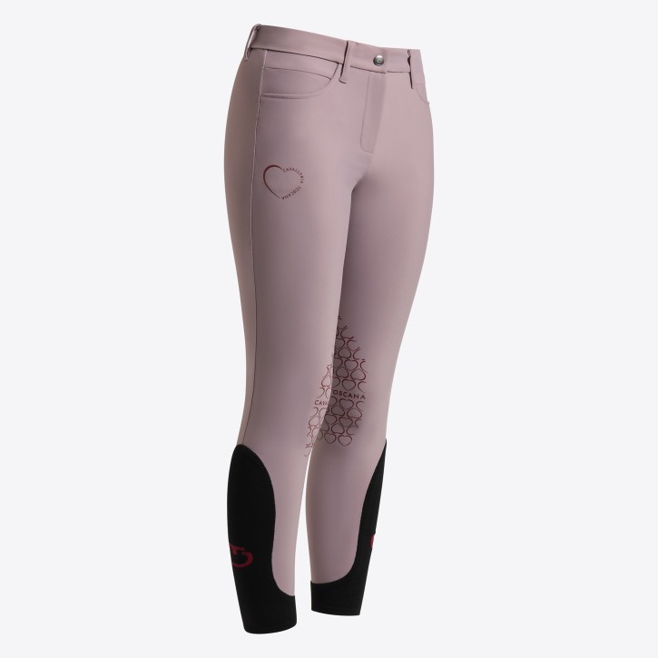 Cavalleria Toscana Mädchen Reithose Herz-Kniegrip Grape Shake