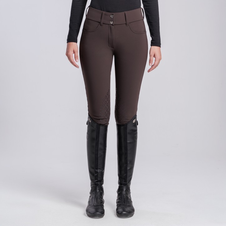 Cavalleria Toscana Damen Reithose Kniegrip Espresso