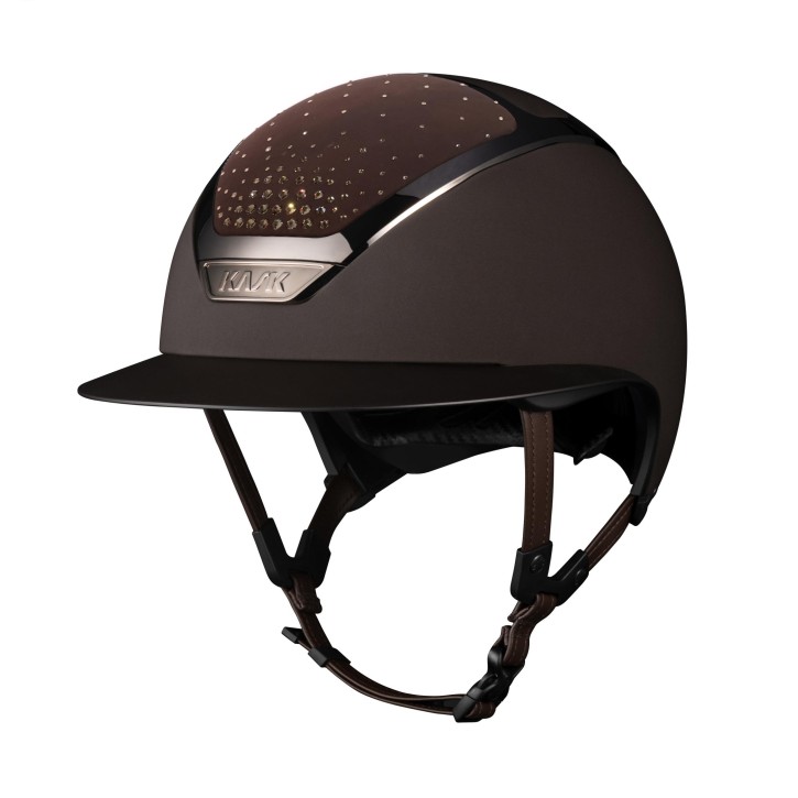 Kask Star Lady Chrome Braun Crystals Passage Swarovski® Greige