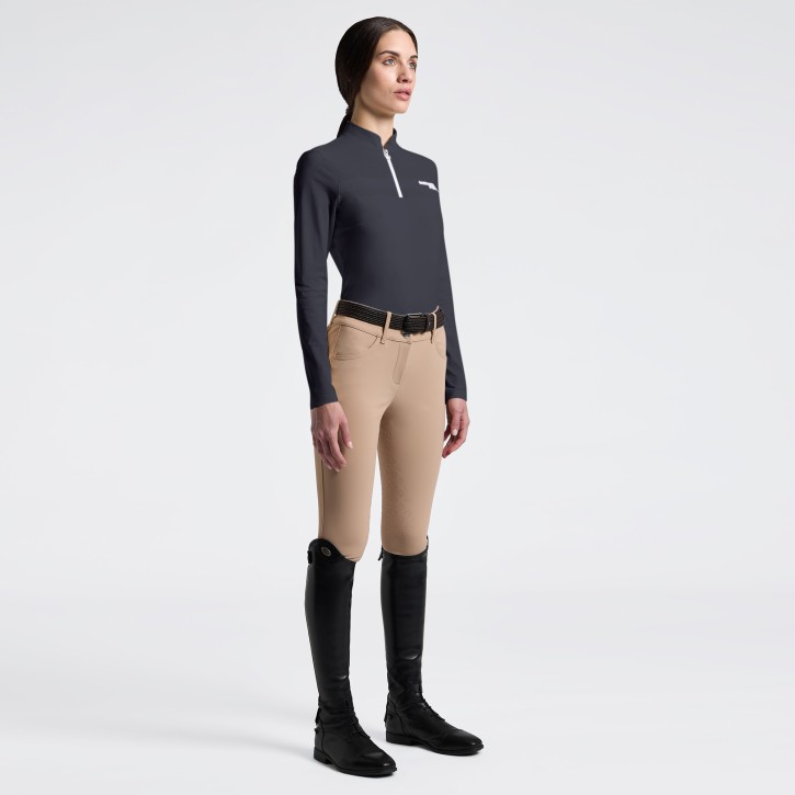 Cavalleria Toscana Damen Trainingsshirt Langarm Charcoal