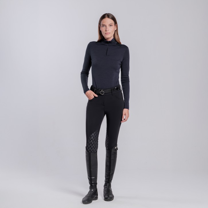 Cavalleria Toscana Damen Langarm Trainingsshirt Navy