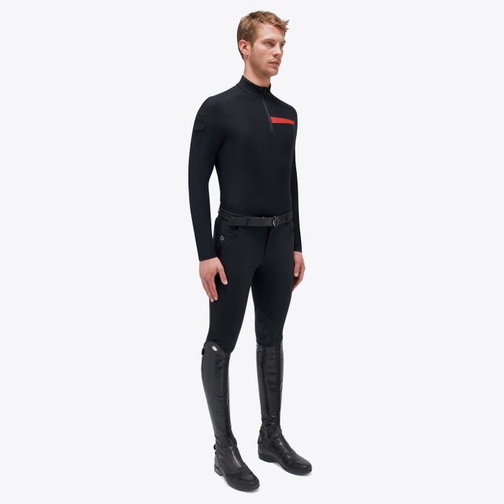 Cavalleria Toscana Herren-Trainingsshirt langarm schwarz
