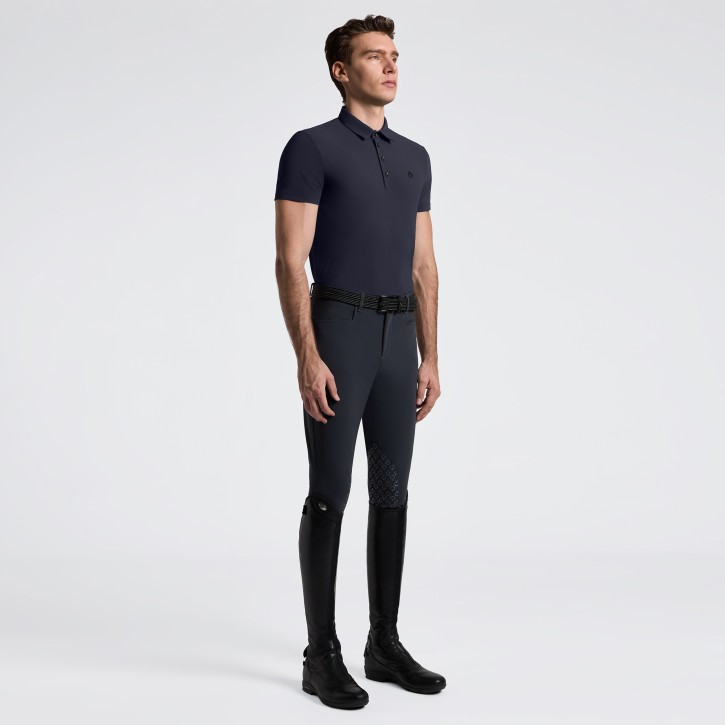 Cavalleria Toscana Herren Trainings-Poloshirt Navy