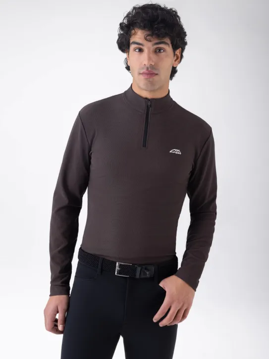 Equiline Herren Trainingsshirt langarm EQCagli Coffee Bean