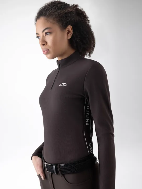 Equiline Damen Trainingsshirt langarm EQEble Coffee Bean