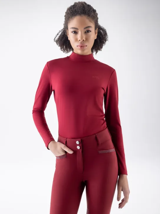 Equiline Damen Trainingsshirt langarm EQGlin Alpine Plum