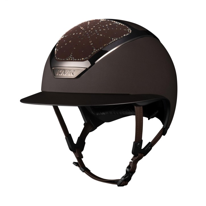 Kask Star Lady Chrome Braun Crystals Riviera Swarovski® Greige