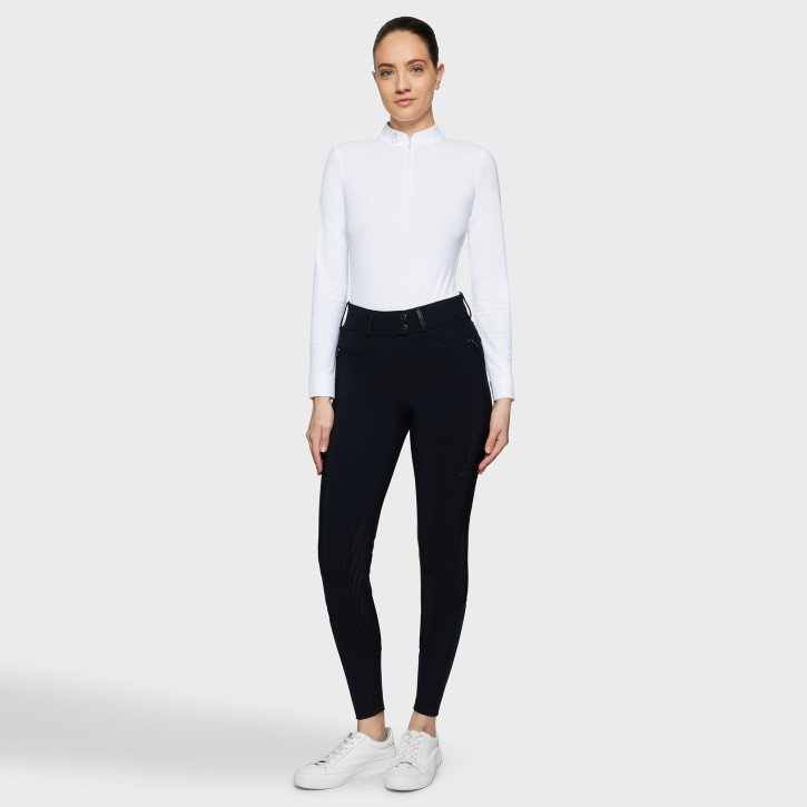 Samshield Damen Kniegrip Reithose Highwaist Claranova Schwarz