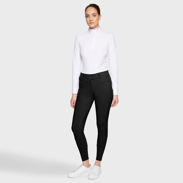 Samshield Damen Kniegrip Reithose Highwaist Clara Premium schwarz