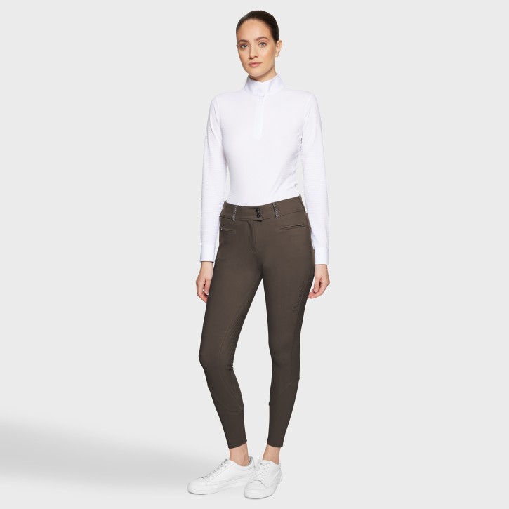 Samshield Damen Vollgrip Reithose Highwaist Clara Premium Mocha