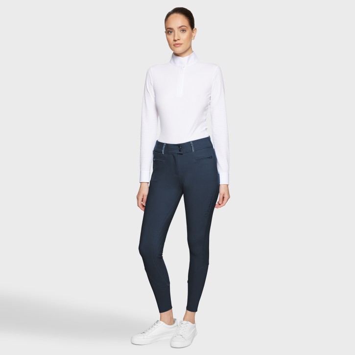 Samshield Damen Vollgrip Reithose Highwaist Clara Premium navy