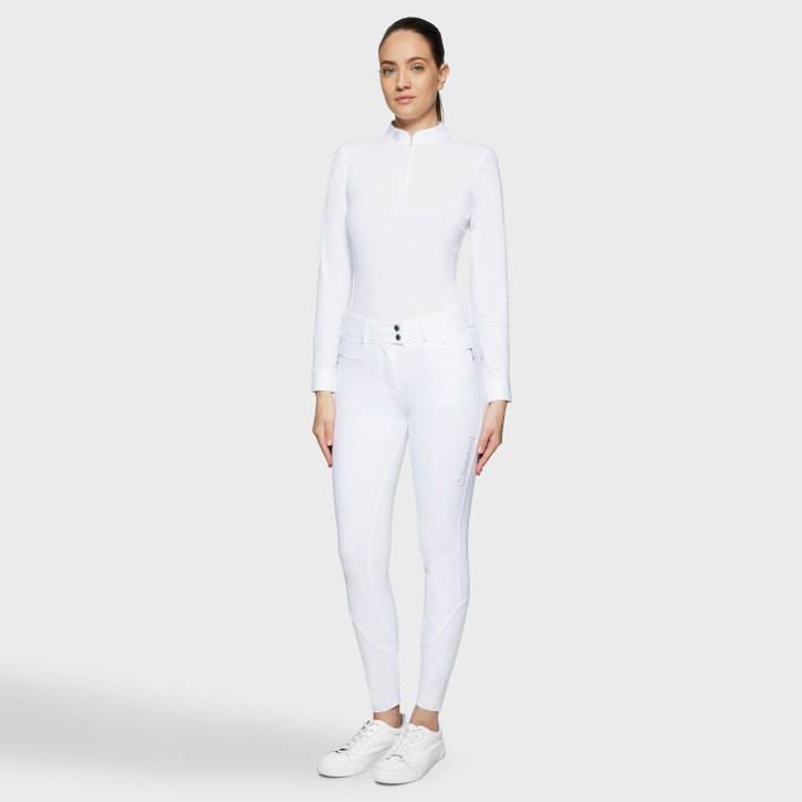 Samshield Damen Vollgrip Reithose Highwaist Clara Premium weiß
