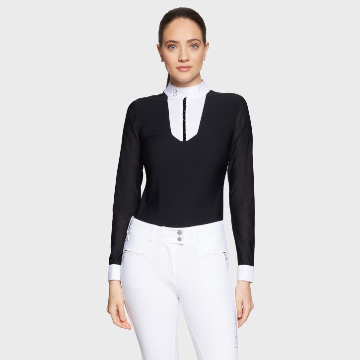 Samshield Damen Turniershirt Langarm Faustine Premium Jet Black