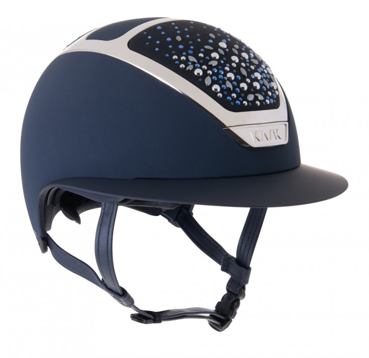 Kask Reithelm Star Lady Navy Ocean Swarovski Pearls m. Inlay