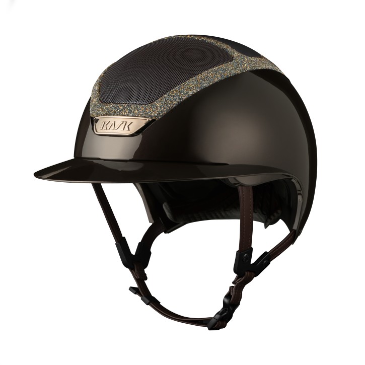 Kask Star Lady Pure Shine Epsresso Swarovski Frame Aureum m. Inlay