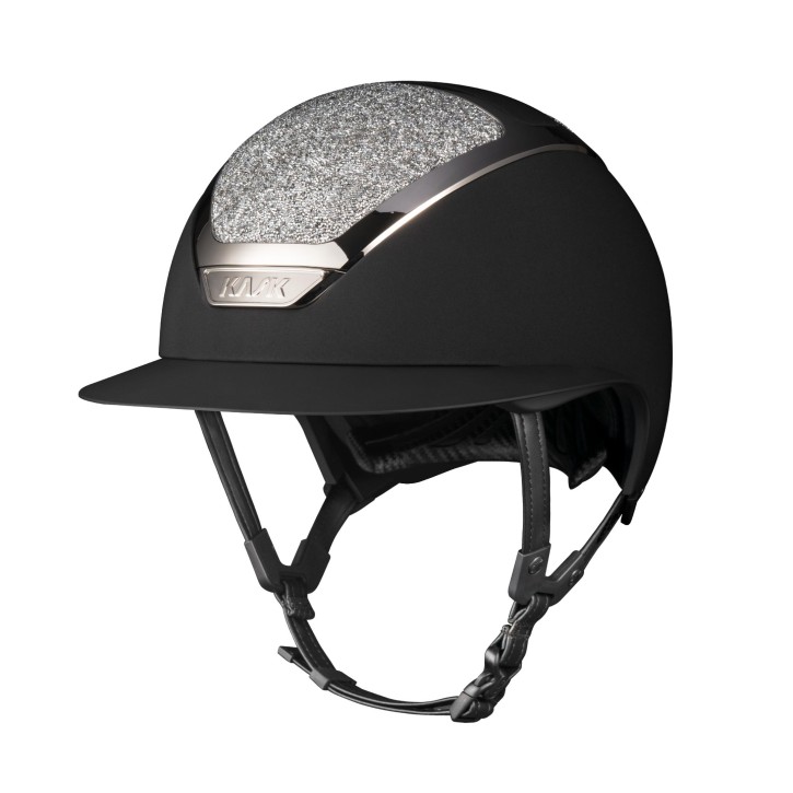 Kask Reithelm Star Lady Schwarz Silber Swarovski Midnight m. Inlay