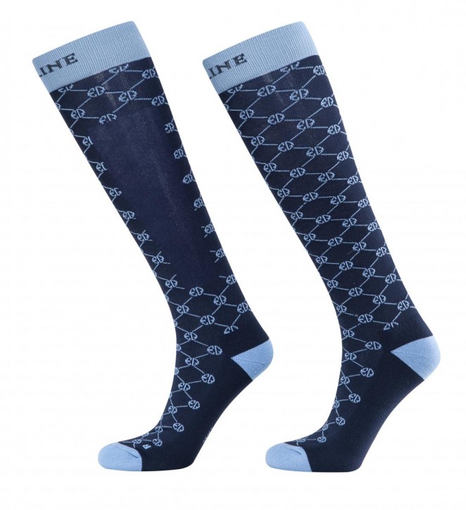 Equiline Socken EREBUSE grau - Muster Dunkelblau