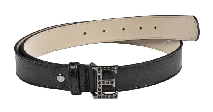 Equiline Gürtel GRUEG Schwarz Shiny
