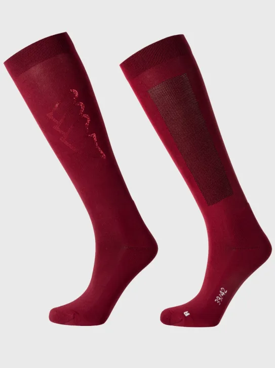 Equiline Damen Reitsocken EQGlosy Alpine Plum 39/42