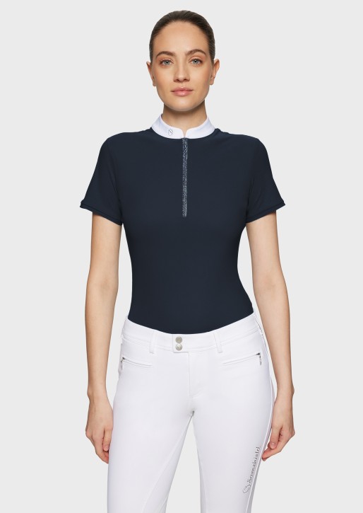 Samshield Damen Kurzarm Turniershirt Aloise Navy