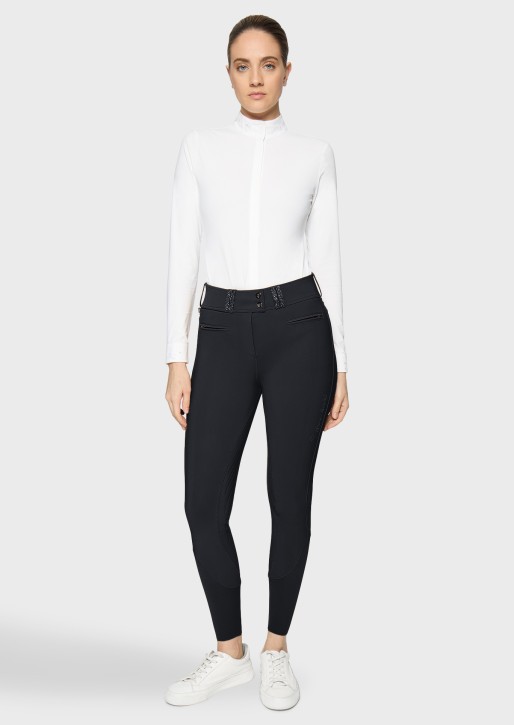 Samshield Damen Vollgrip Reithose Claranova schwarz