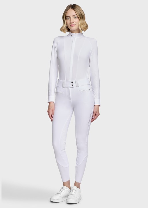 Samshield Damen Vollgrip Reithose Claranova weiß