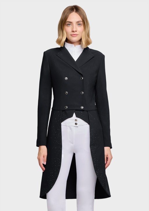 Samshield Damen Frack Crystal Rain – Damen Dressurfrack mit Swarovski® Kristallen schwarz