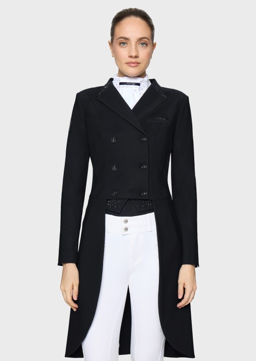 Samshield Damen Premium Frac – Damen Dressurfrack mit Swarovski® Kristallen schwarz 34 (FR 36)